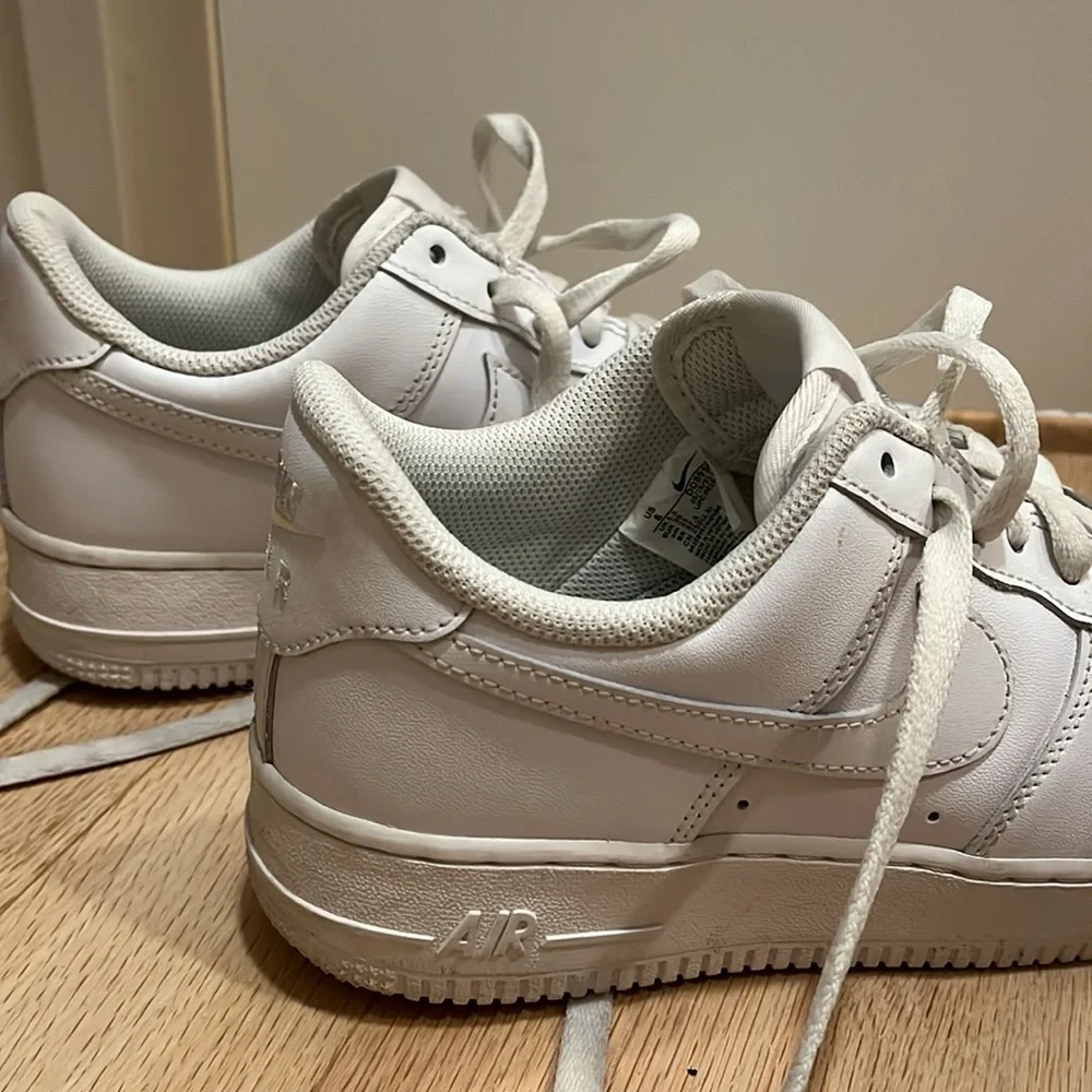 White Nike Air Force 1’s (Women’s 8) - Picture 5 of 10